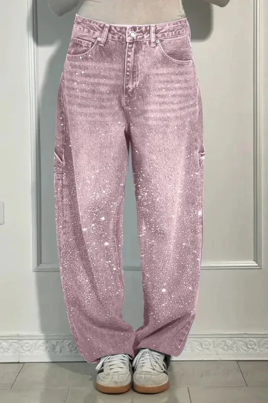 Jeans con brillantini donna