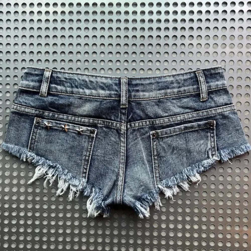Shorts mini in denim donna