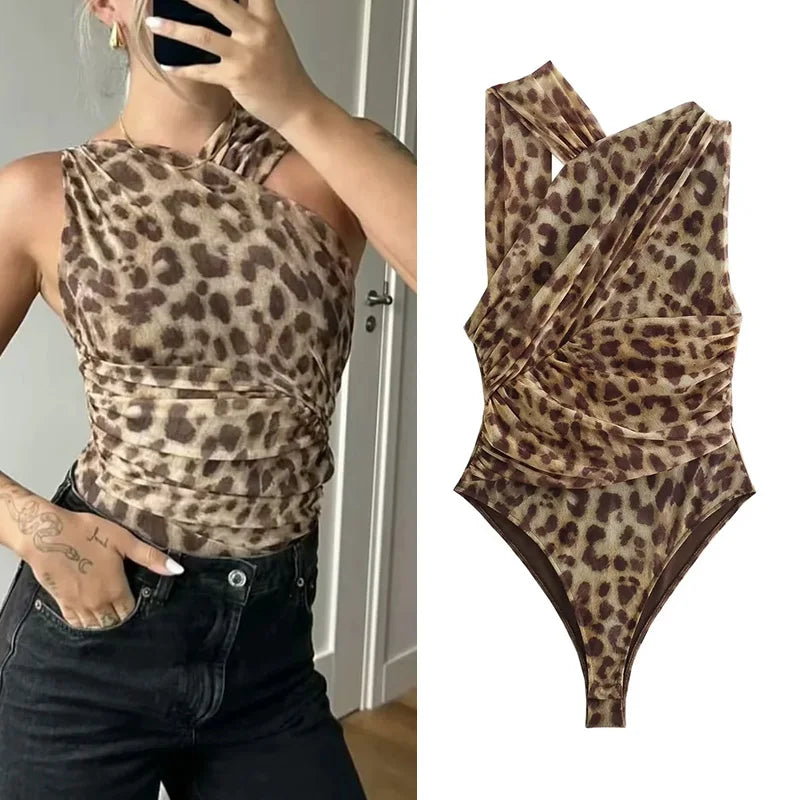 Body leopardato donna