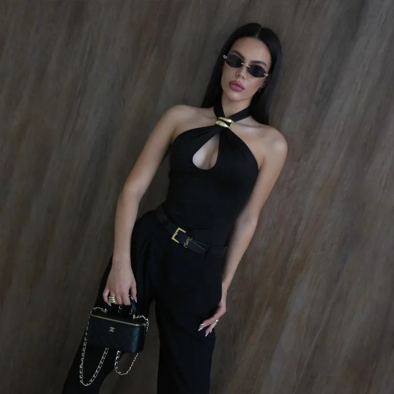 Top crop halter donna