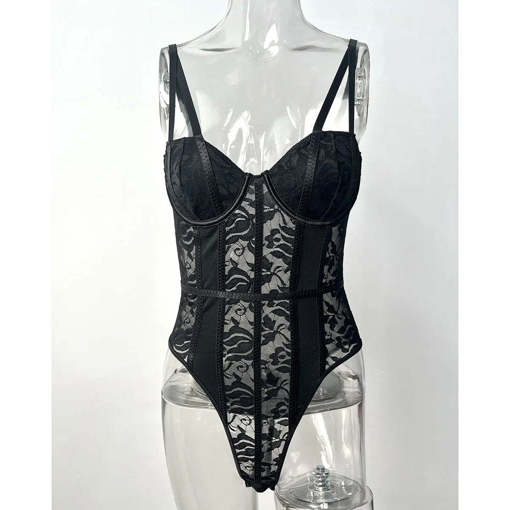Body in pizzo donna