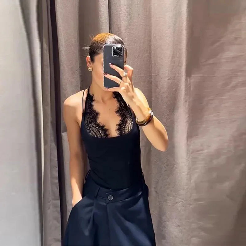 Body in pizzo donna