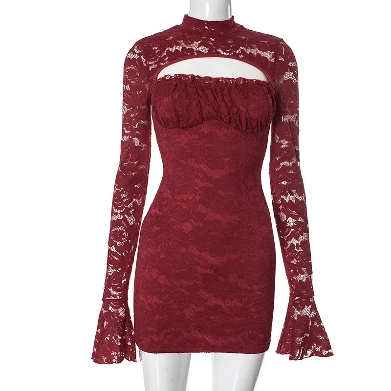 Vestito mini in pizzo