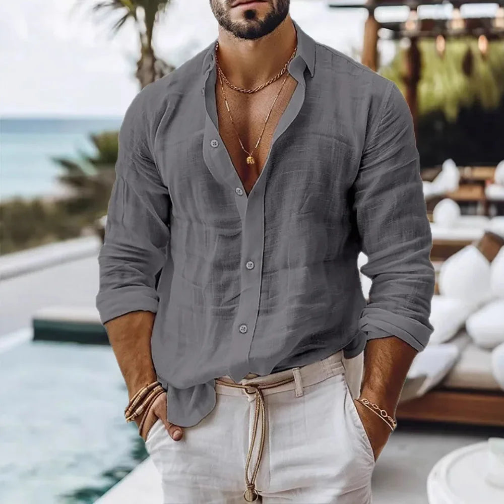Camicia in lino uomo