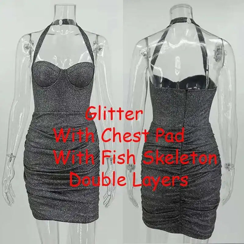 Vestito con glitter donna