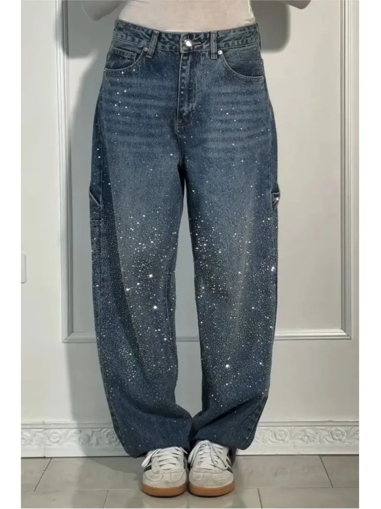Jeans con brillantini donna