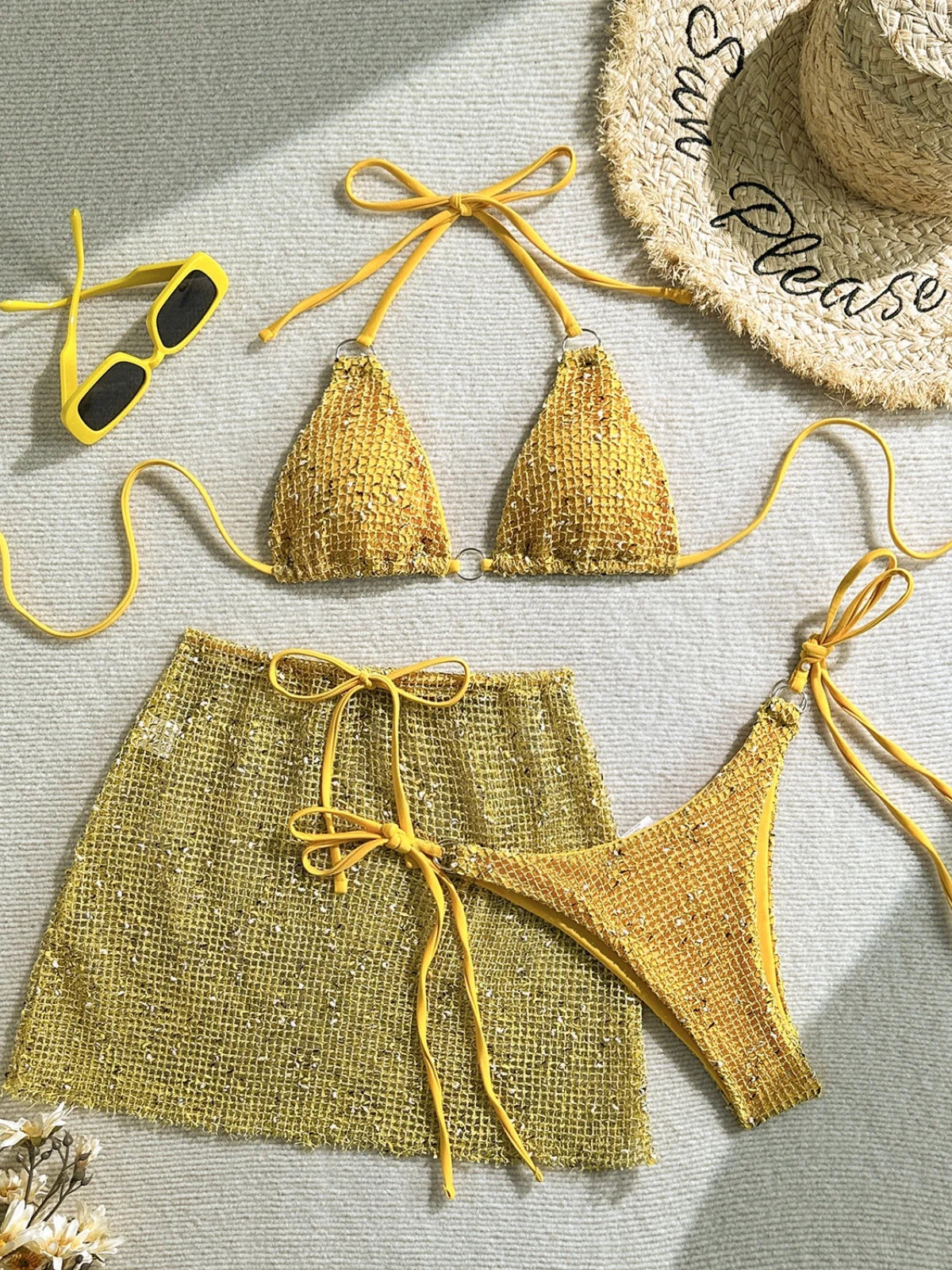 Set bikini 3 pezzi donna