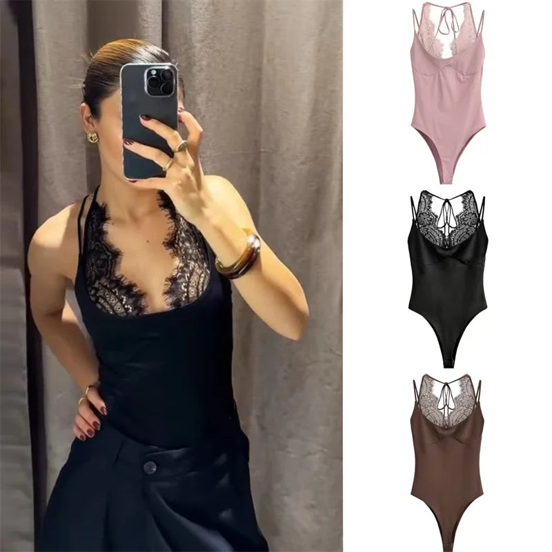Body in pizzo donna