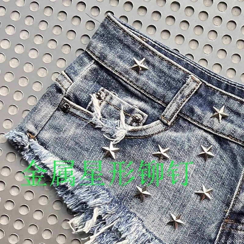Shorts mini in denim donna