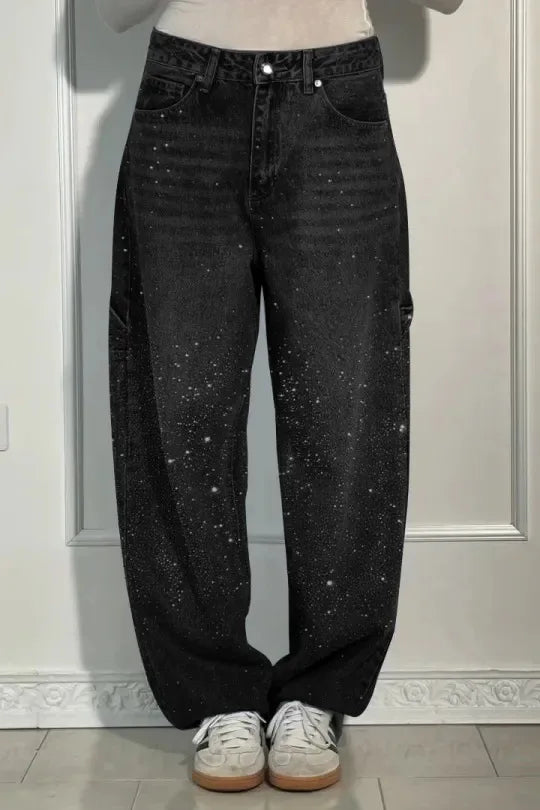 Jeans con brillantini donna