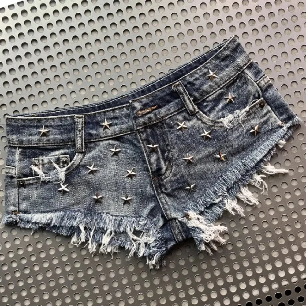 Shorts mini in denim donna