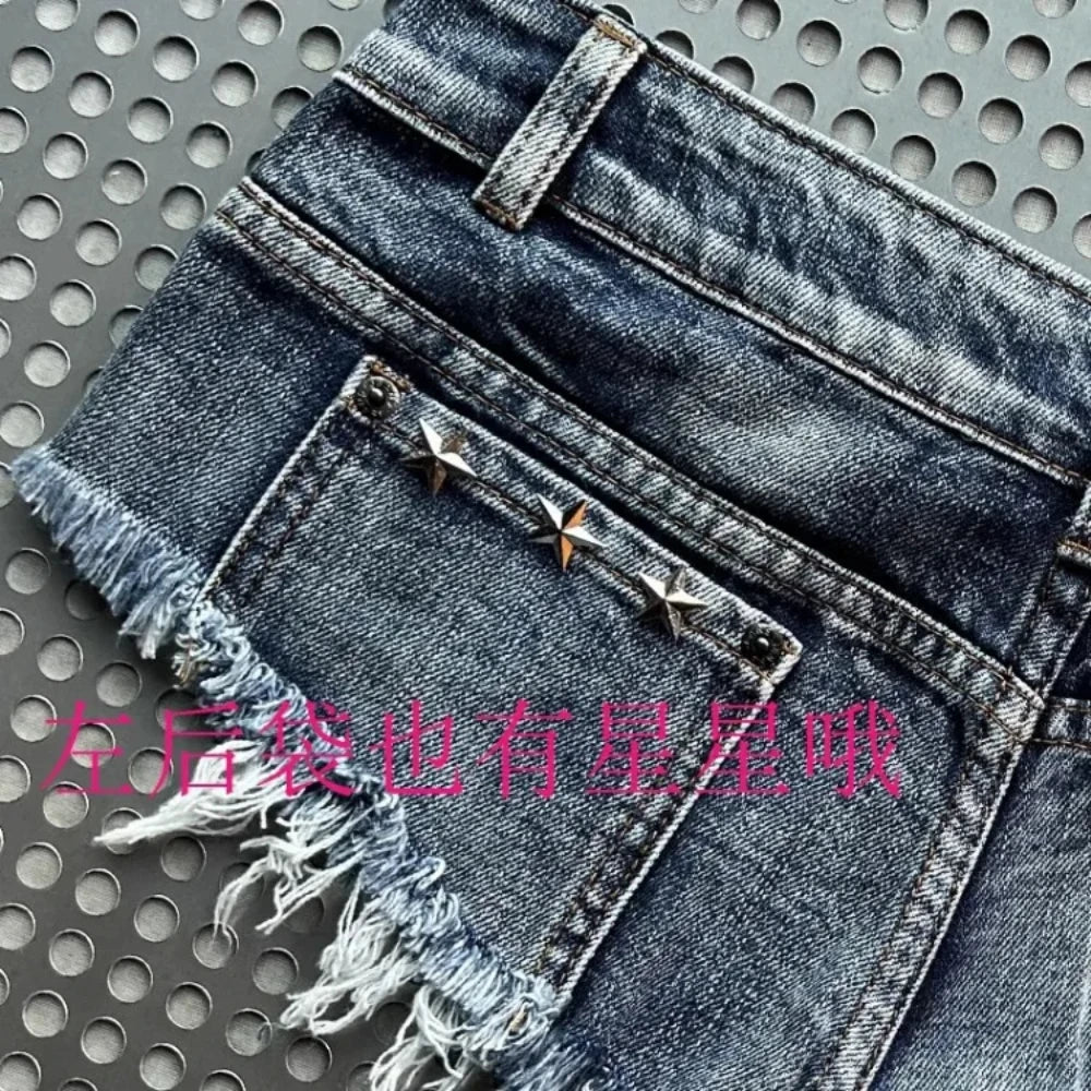 Shorts mini in denim donna