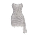 Vestito mini in pizzo donna