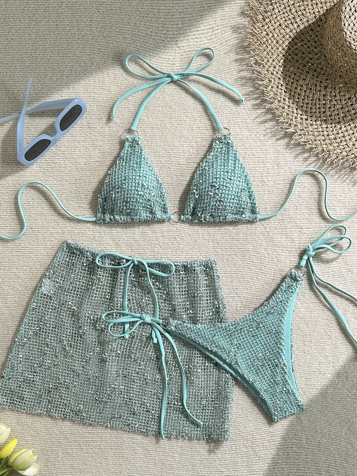 Set bikini 3 pezzi donna