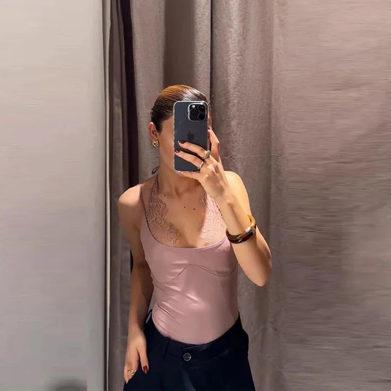 Body in pizzo donna