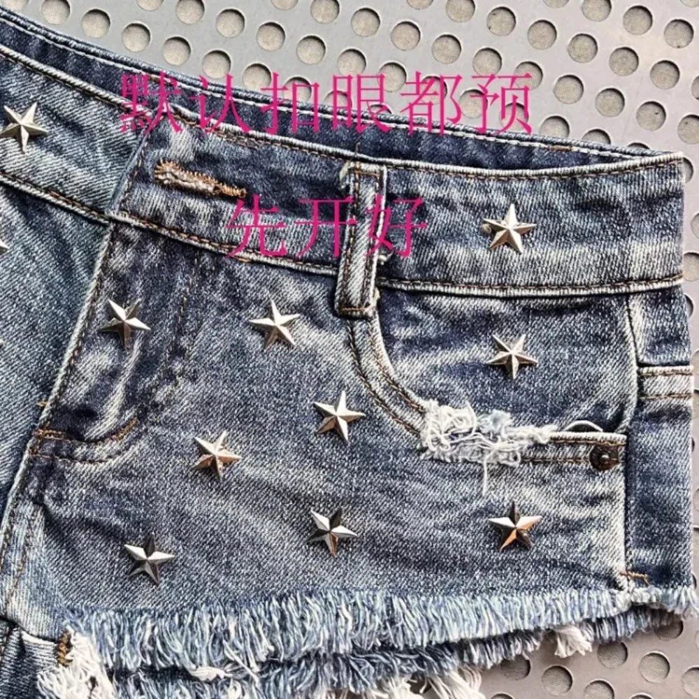 Shorts mini in denim donna