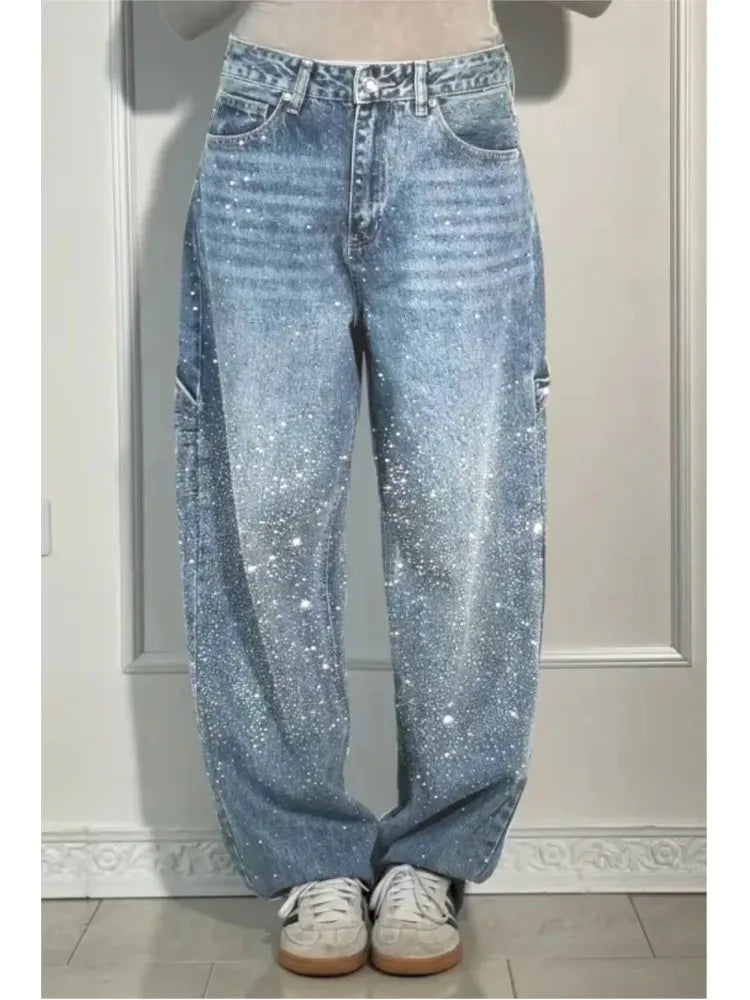 Jeans con brillantini donna