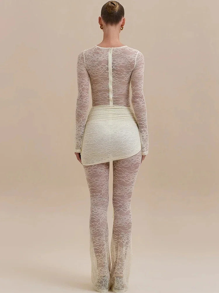 Jumpsuit in pizzo donna