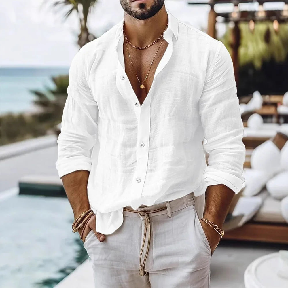 Camicia in lino uomo